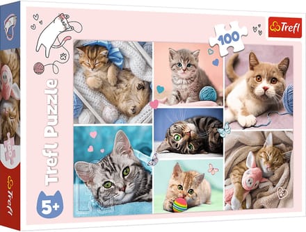 Trefl legpuzzel kattenwereld 100 stukjes karton kleurrijk.
