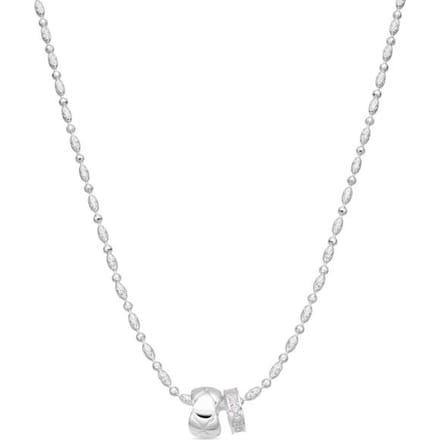 Collier - LUXENTER - Laino - Zircone brillante - Finition argent - Longueur 44,5 + 5 cm white