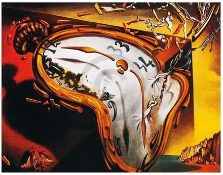 Kunstdruk Salvador Dali - Les montres molles 50x40cm