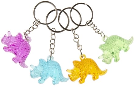 Duckiez Sleutelhanger Doorzichtige Dinosaurus - 48 stuks