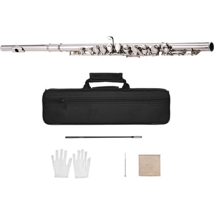 Western Concert Fluit Vernikkeld 16 Gaten C-Klein Cupronickel Houten Blaasinstrument black