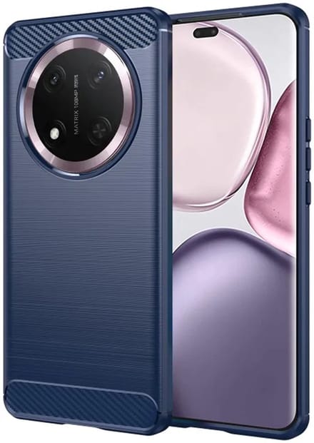 Hoesje geschikt voor HONOR Magic7 Lite/X9c - Techsuit Carbon Silicone Back Cover - Blauw