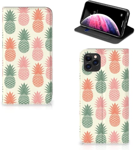 Apple iPhone 11 Pro Max Flip Style Cover Ananas