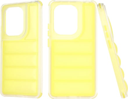 Hoesje geschikt voor Xiaomi Redmi Note 13 Pro / Xiaomi Poco M6 Pro - Techsuit Wave Shield Shockproof Hard Case Back Cover - Geel