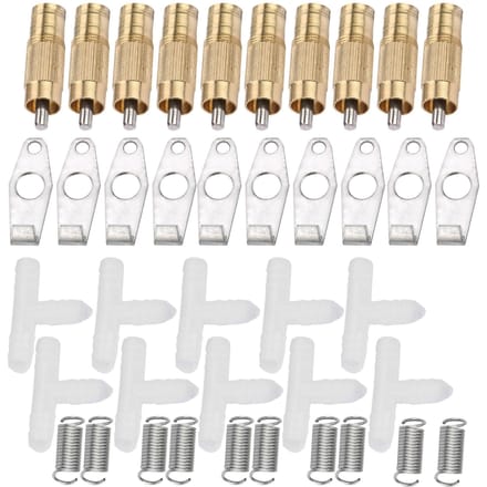 10 stuks Set RVS Automatische Nippel Waterbak voor Konijn Rat Fret Type 2 white