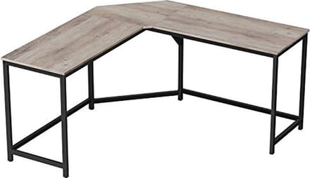 Hoekbureau L-vormig - bureau computerbureau - Kantoortafel Studie - Thuiskantoor - Gaming bureau - Industrieel - Greige Zwart