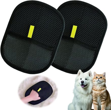 Solidchoice - Set van 2 Dierenhaarverwijderaar Handschoenen voor Honden en Katten