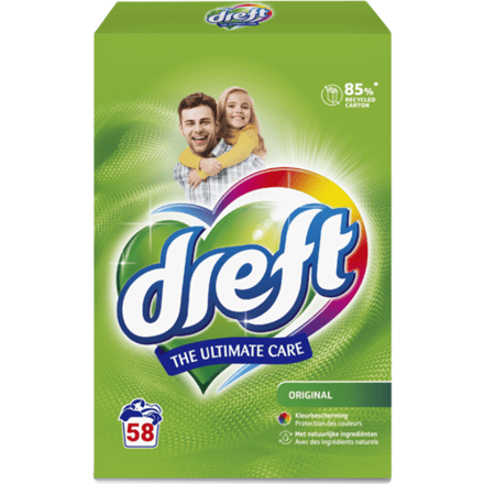 Dreft Poederwasmiddel Colour 58 stuks
