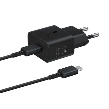 Samsung Originele 25W Efficiency Adapter met USB-C naar USB-C kabel - 1 meter - Zwart