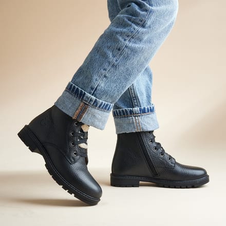 Muyters Veterboots zwart Leer - Maat 32 - Kinderschoenen