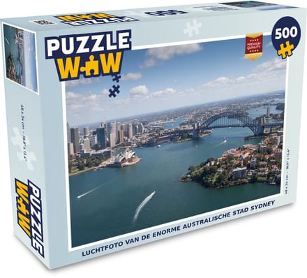 Puzzel Luchtfoto van de enorme Australische stad Sydney - Legpuzzel - Puzzel 500 stukjes