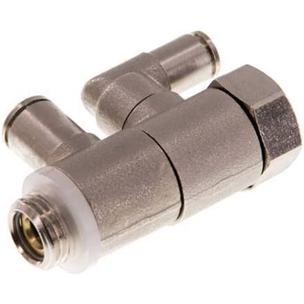 6mm & G1/4'' Indirect Gestuurde Vernikkeld Messing Terugslagklep Buitendraad Insteekkoppeling 0.5-10 bar