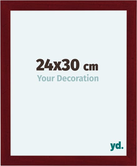 Your Decoration - Fotolijst 24x30 cm - MDF - Wijnrood Geveegd - Como