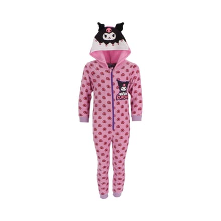 Kuromi Onesie - Maat 122/128 - Polyester - Pyjama - Paars