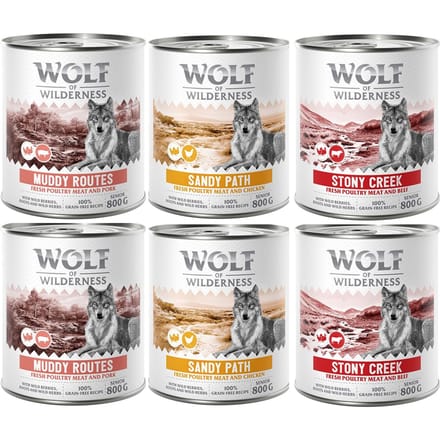 Wolf of Wilderness Senior “Expedition” 6 x 800 g - Mixpakket