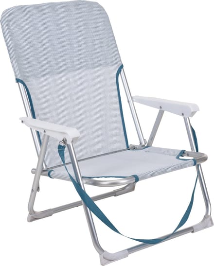 Redcliffs VOUWSTOEL ALU DONKER BLAUW KL - Campingstoel opvouwbaar - Lichtblauw