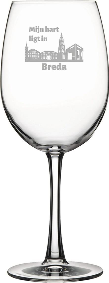 Gegraveerde Rode wijnglas 58cl Breda