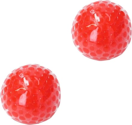 Banzaa Anti stressbal Mesh 7cm ‒ NEW Extra Dikke Ballon ‒ Set 2 Stuks Rood