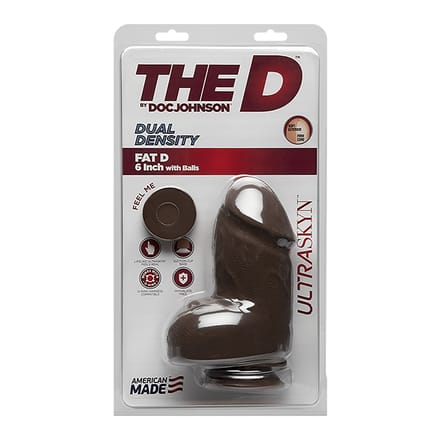 Doc Johnson Fat D - Realistische ULTRASKYN Dildo met Ballen - 15 cm brown