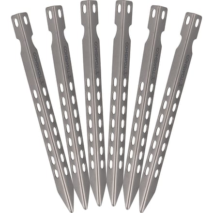 TOMSHOO 4/6-pack 6,3 inch campingharingen Ultralichte winddichte titanium tentharingen voor buiten 6 gray