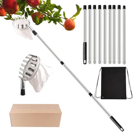 Fruitplukker - Fruitdief - Fruit Oogsten - Verstelbare Lengte - Tot 4 Meter - Metaal