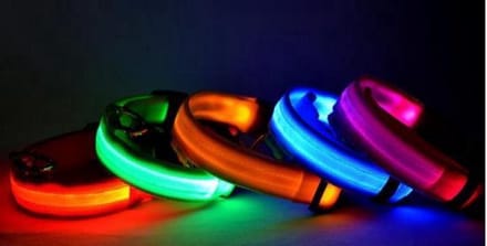 New Age Devi - L - Gele Hondenriem - Lichtgevend - Voor Nachtwandelingen