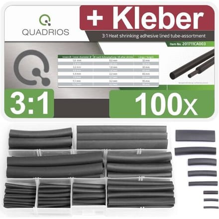 Quadrios 201711CA003 Krimpkous assortiment Zwart Krimpverhouding:3:1 1 set(s)