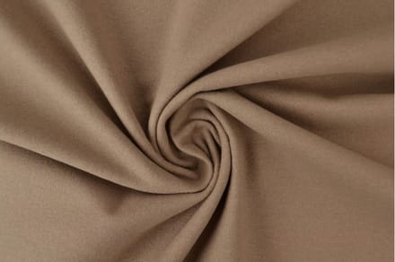 Molton stof - Taupe - 1 meter - Per meter - 150cm breed
