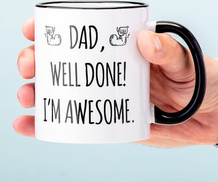 Mok Dad, Well Done! I'M Awesome van Ditverzinjeniet.nl