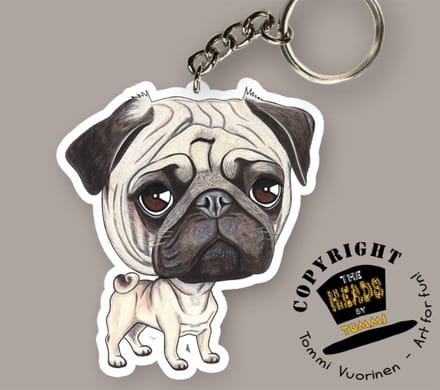 Sleutelhanger Hond Mopshond