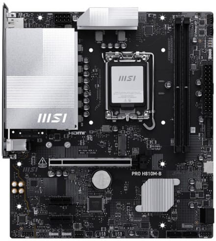 MSI PRO H810M-B - motherboard - micro ATX - LGA1851 Socket - H810 Moederbord - Intel H810 - Intel LGA1851 - DDR5 RAM - Micro-ATX