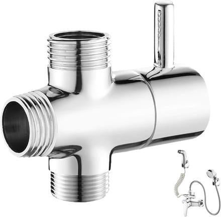Douche Omstelventiel - 3 Weg Ventiel - Douche Systeem - Massief Koper - 6x6x2 cm - Koper