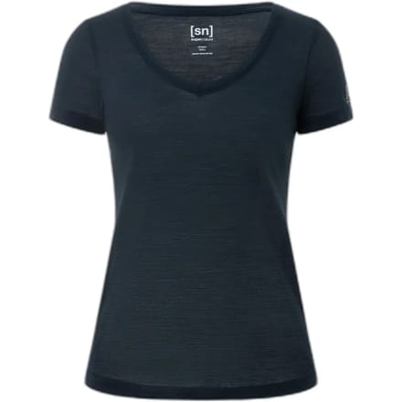 Dames-T-shirt met V-hals super.natural Sierra 140