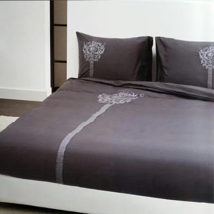 Beddinghouse Augusta Dekbedovertrek - Eenpersoons - 140x200/220 cm - Antraciet