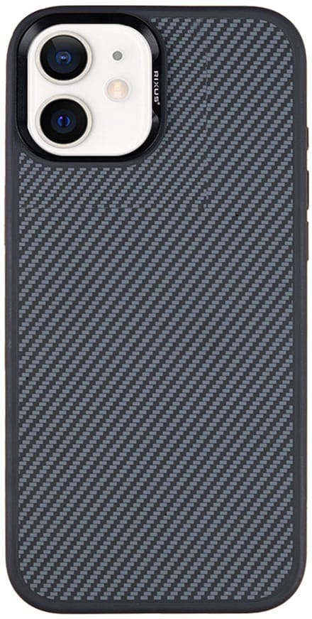 Rixus Mag Carbon With MagSafe For Apple iPhone 11 Titanium Black
