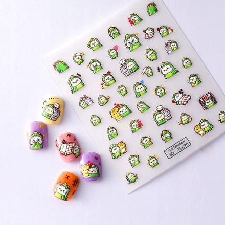 Frezarkowo Serie - 3D Samoprz. Stickers - Kat Dinosaurus - 9,5x8 cm