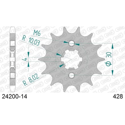 Tandwiel Afam 428 14 dents