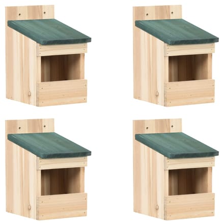 vidaXL - Vogelhuisjes - 4 - st - 12x16x20 - cm - vurenhout