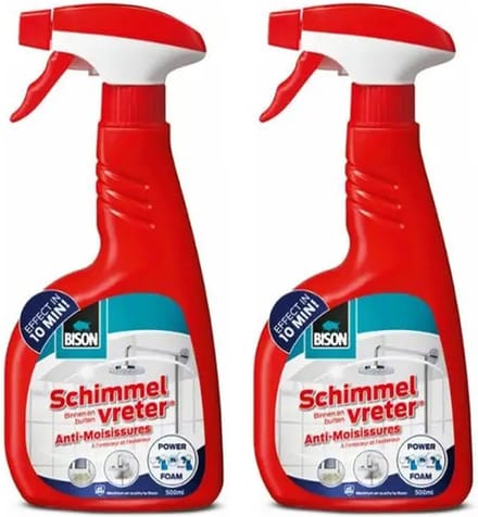 2x Bison® Air Max Schimmelvreter Foam & Spray 500 ml inclusief KD spons
