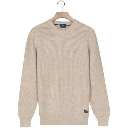Baileys Trui Crew Neck Allover Half Cardigan Stitch Multicolor Knit Marshmallow / male