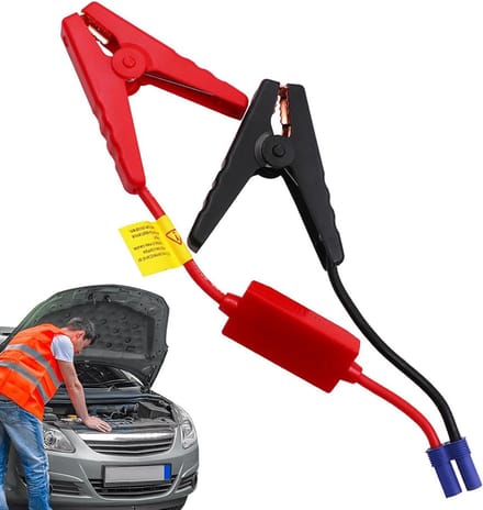 Startkabels Auto - Accu startkabel - Auto starten - Met krokodillenklem - 32 cm - Zwart
