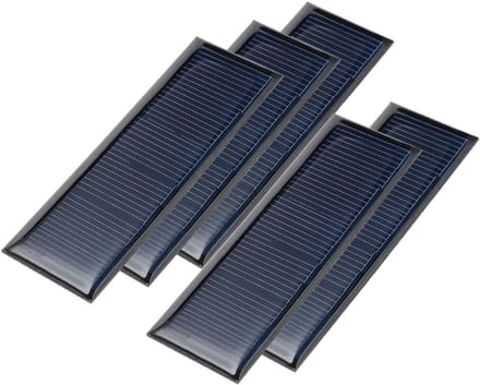 Set van 5 Mini Zonnepanelen 5.5V 60mA voor DIY Projecten en Klein Stroomverbruik