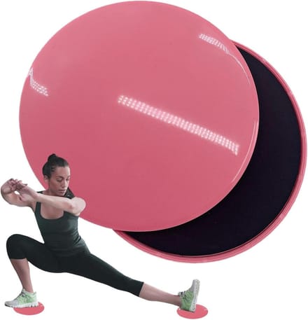 Glijplaten Set - Oefen Schijven - Core Training - Dubbelzijdig Gebruik - 2 Stuks - Roze