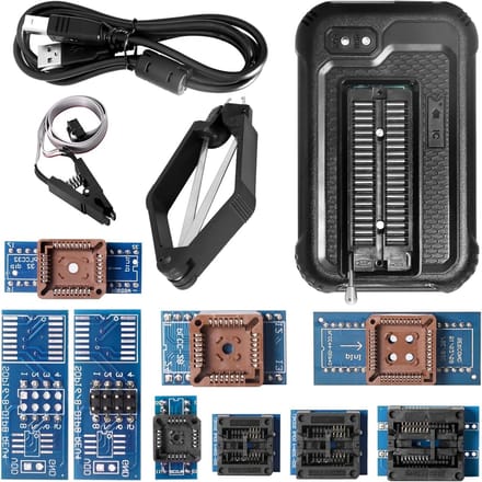 USB Programmeur met 10 Adapters voor SOP8 naar DIP8, Geschikt voor SPI, Nor, NAND Flash en EMMC IC Tester