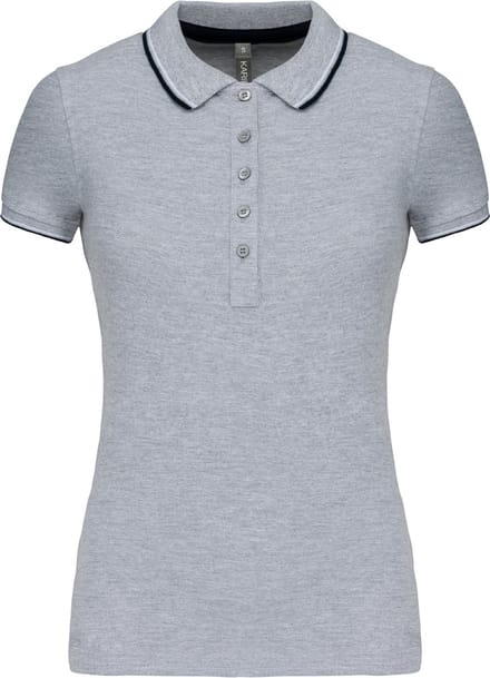 Kariban Damespolo korte mouwen K251 - Oxford Grey / Navy / White - S