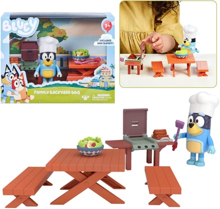 Bluey Familie BBQ set - Achtertuin barbecue met figuren - 3+ jaar