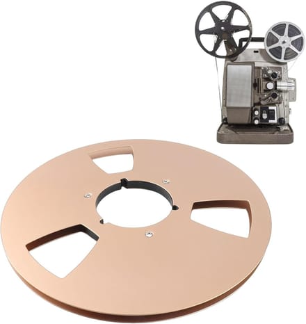 Tape Haspel - Open Reel - Opname Werk - 3 Windgaten - 105 Inch - Goud