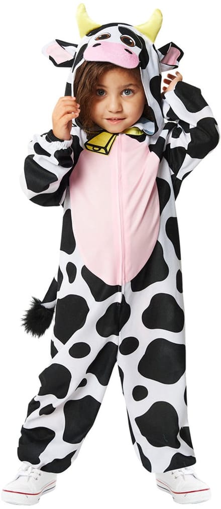 Koe Kostuum Peuter en Baby Jumpsuit zwart wit