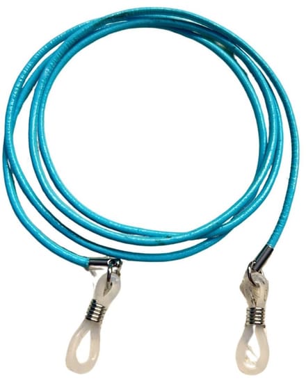 2 Love it Hemels blauw – Brillenkoordje - Leer - ca. 75 cm - blauw