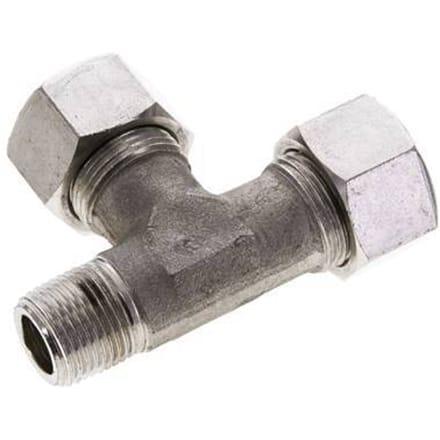 15L & M18x1.5 (con) RVS L-vorm Snijringkoppeling Buitendraad 315bar ISO 8434-1